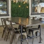 Outdoor 8 ft Wood Tables (Qty 2)